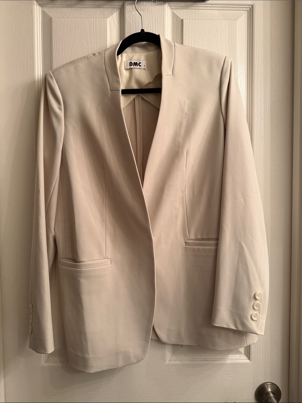 DMC Women's Cream Tailored Blazer